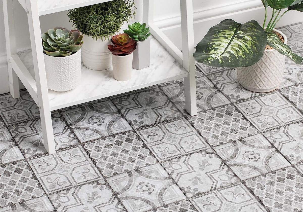 Maroccan Style I Selbstklebende Bodenfliesen in Mosaik Steinoptik - 30,5 x 30,5cm