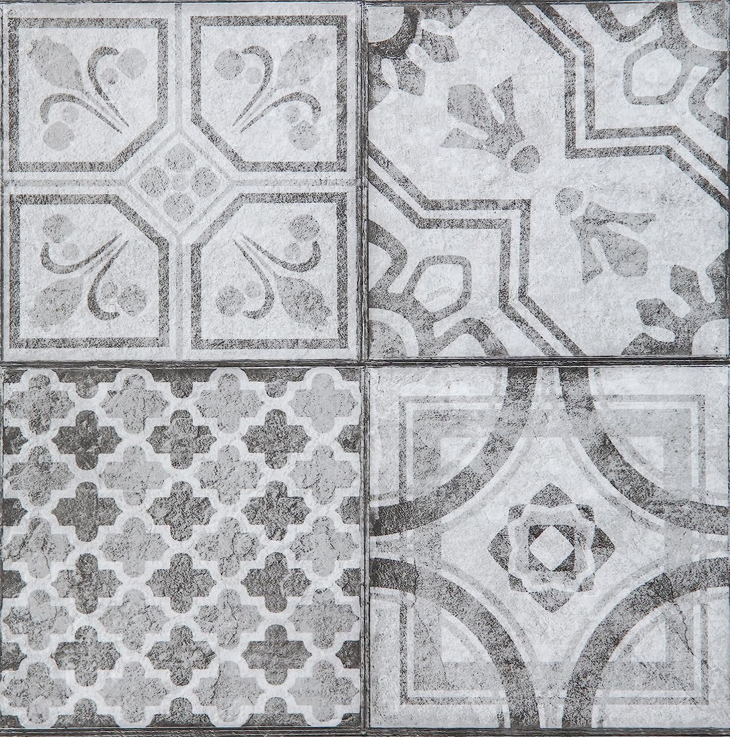 Maroccan Style I Selbstklebende Bodenfliesen in Mosaik Steinoptik - 30,5 x 30,5cm