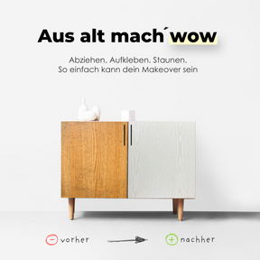 Perlmuttholz I Möbelfolie in Holzoptik weiß