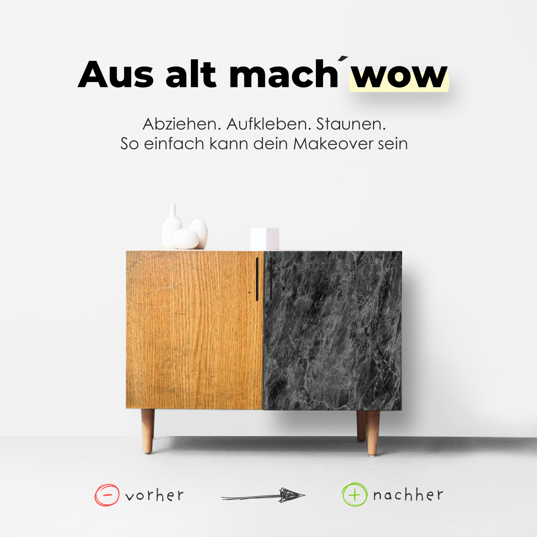 Romeo, silver I Möbelfolie in Marmoroptik