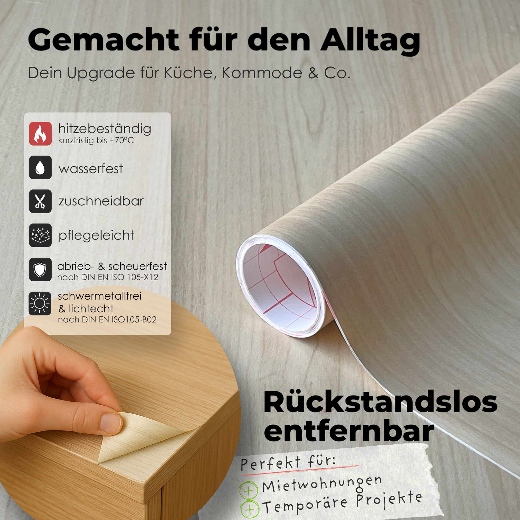 Ahorn I Möbelfolie in Holzoptik