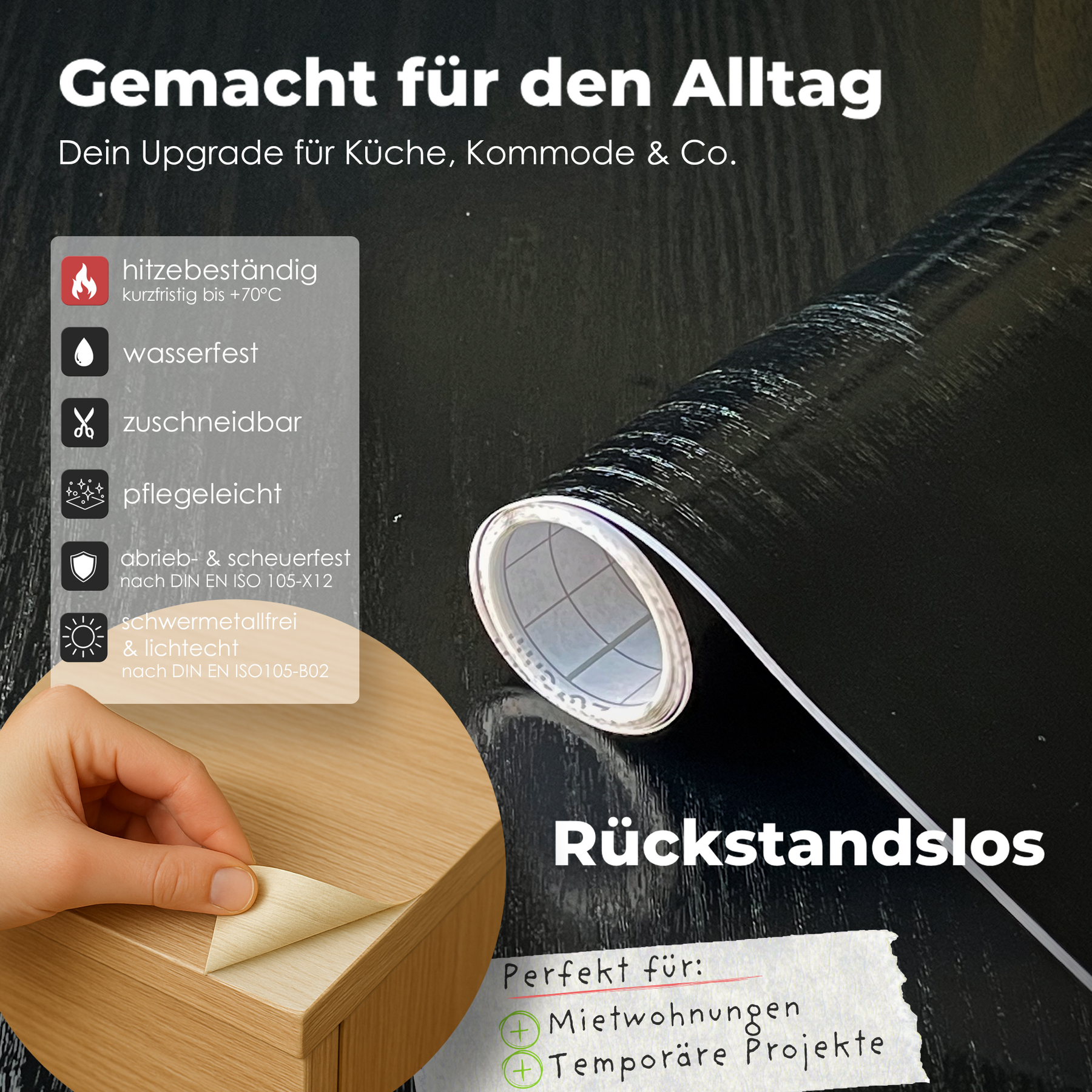 Blackwood I Möbelfolie in Holzoptik