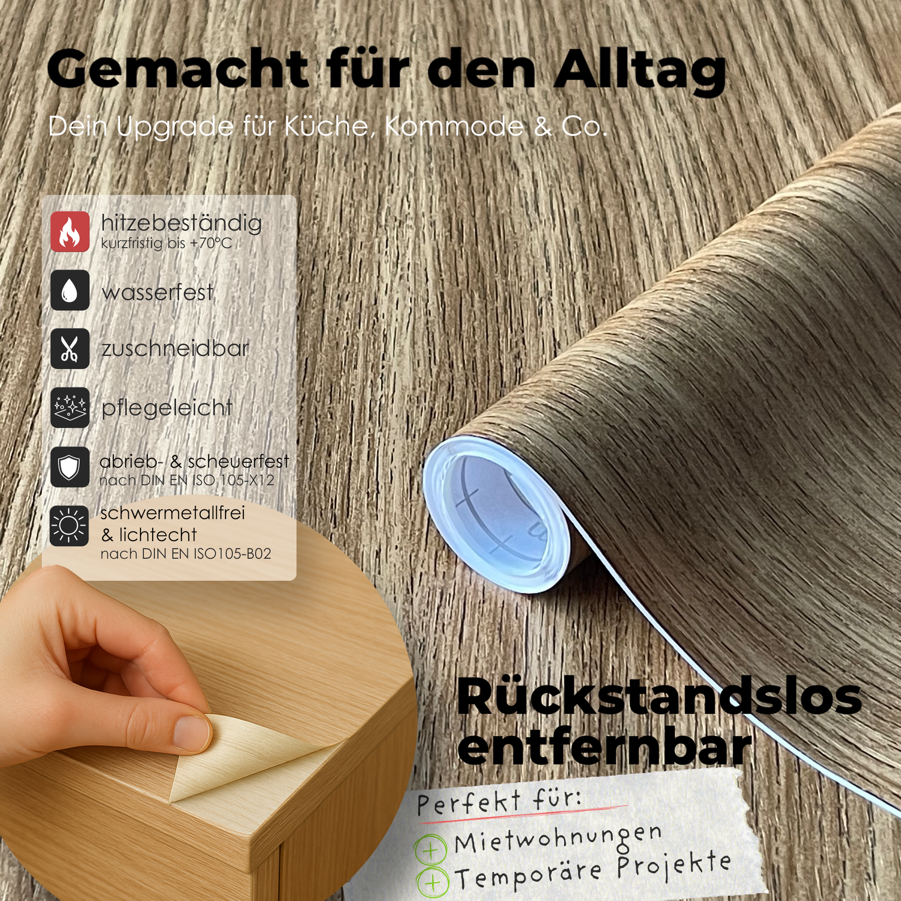 Eiche, hell I Möbelfolie in Holzoptik