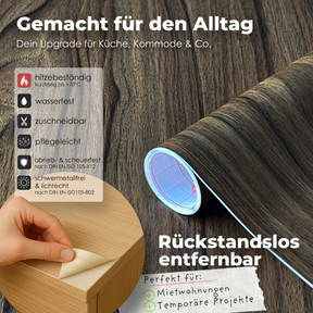 Nussbaum, mittel I Möbelfolie in Holzoptik