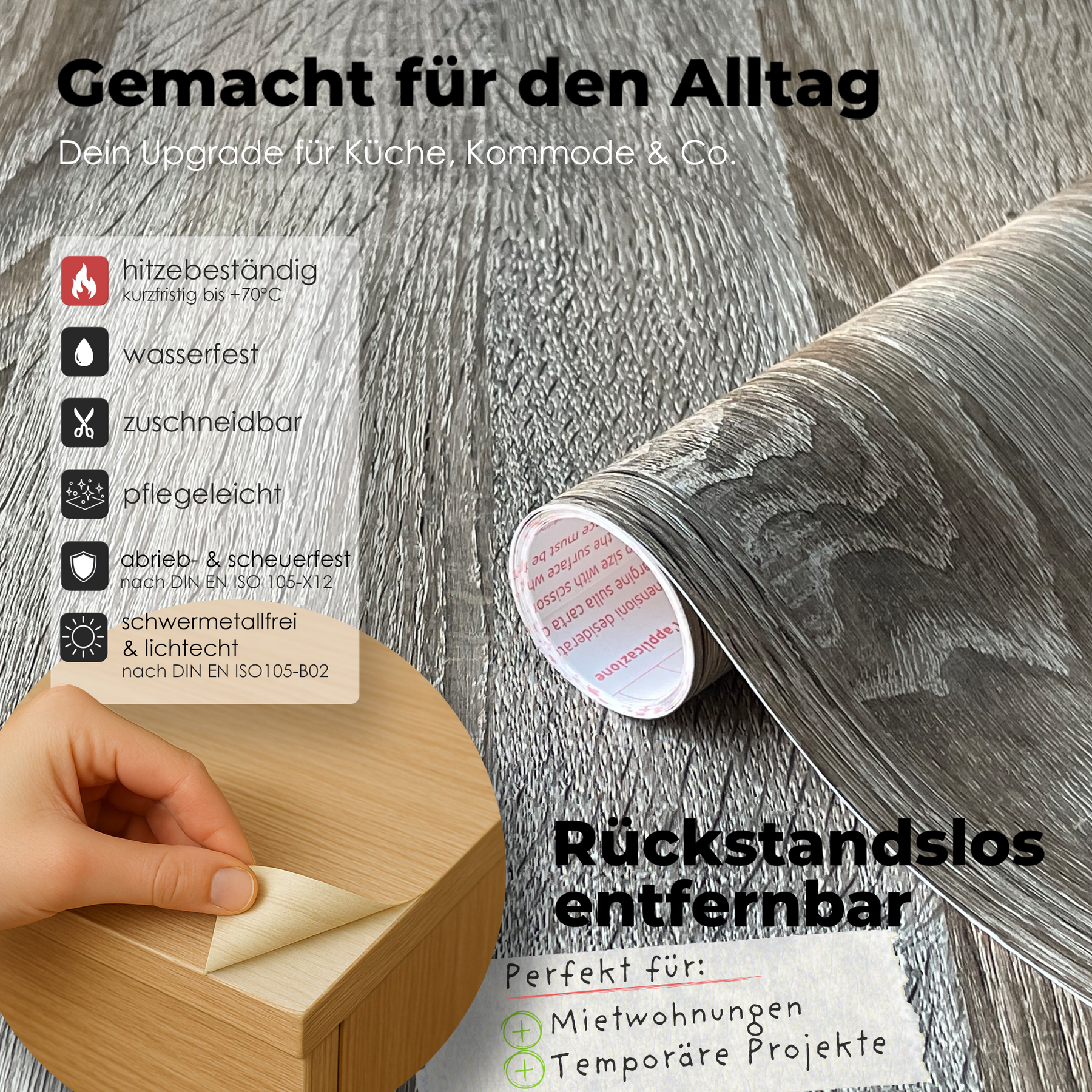 Sonoma Eiche, hell I Möbelfolie in Holzoptik