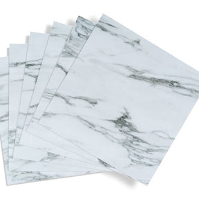 Premium Marble I Selbstklebende Bodenfliesen Marmoroptik weiß - 30,5 x 30,5cm